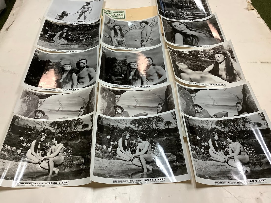 Vintage "Adan y Eva " Black and White Movie Prints (8inx10in- 14 total) (1 of 1)