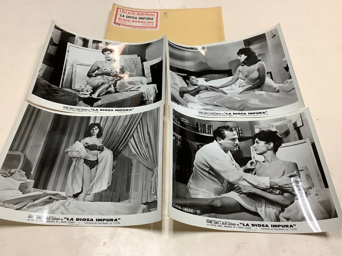 Vintage " La Diosa Impura" Black and White Movie Prints (8inx10in- 4 total) (1 of 1)