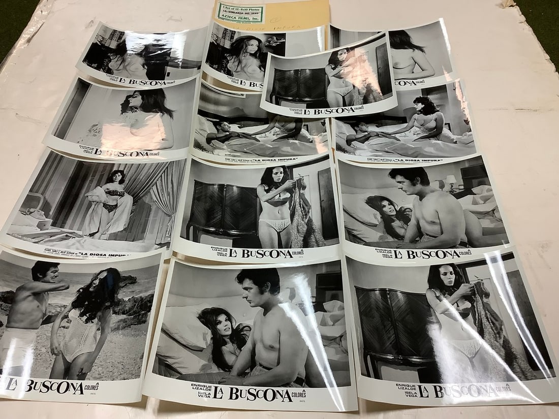 Vintage "La Buscona" Black and White Movie Prints (8inx10in-13 total): Vintage "La Buscona" Black and White Movie Prints (8inx10in-13 total)