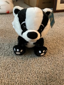 Hufflepuff Honey Badger mascot plush from Universal Orlando