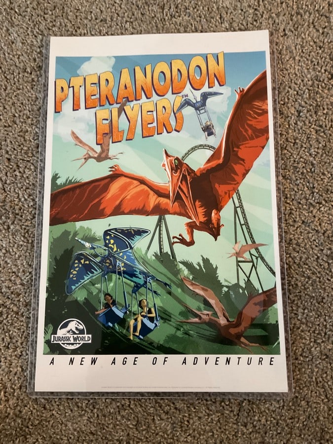 Pteranodon Flyers attraction mini poster 12x17: Pteranodon Flyers attraction mini poster 12x17