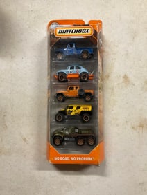 Pack of 5 Matchbox No Road No Problem set
