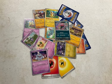 lot of various pokemon cards