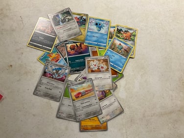 lot of various pokemon cards