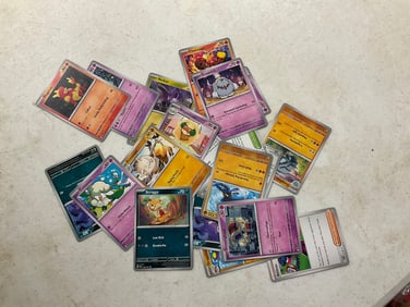 lot of various pokemon cards