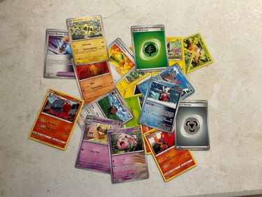 lot of various pokemon cards