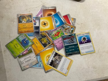 lot of various pokemon cards