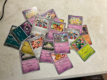 lot of various pokemon cards