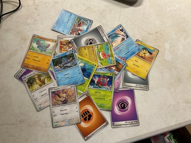lot of various pokemon cards