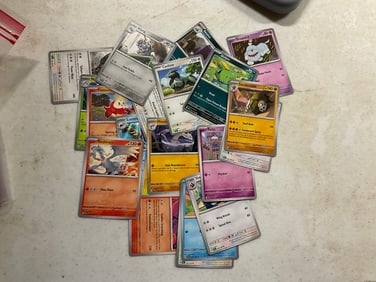 lot of various pokemon cards