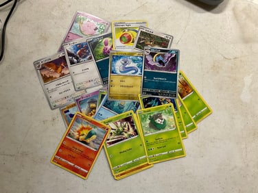 lot of various pokemon cards