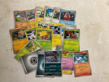lot of various pokemon cards