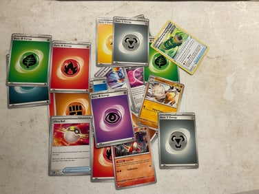 lot of various pokemon cards