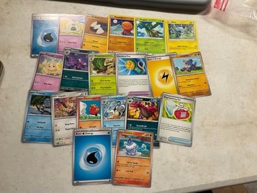 lot of various pokemon cards