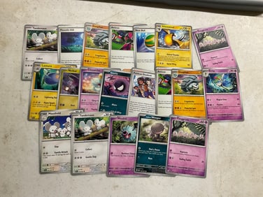 lot of various pokemon cards
