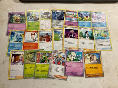lot of various pokemon cards