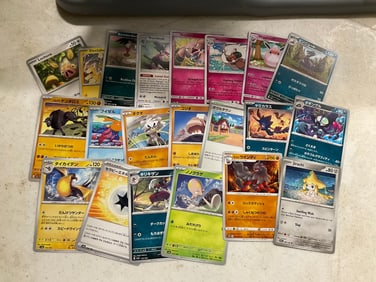 lot of various pokemon cards