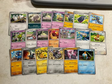 lot of various pokemon cards