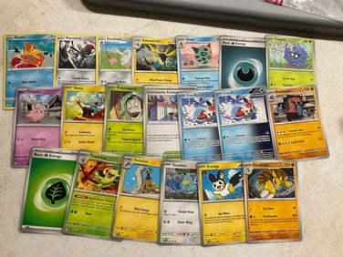 lot of various pokemon cards