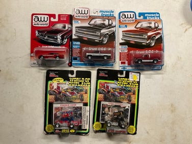 lot of auto world and racing champs cars new in the package