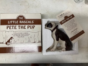 The Little Rascals Pete The Pup porcelain sculpture