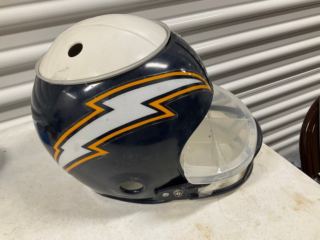 San Diego Chargers football helmet serving dish: San Diego Chargers football helmet serving dish