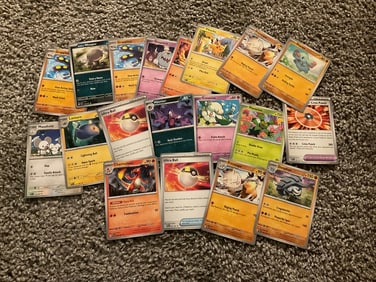 lot of various pokemon cards