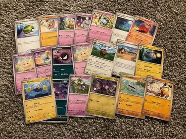 lot of various pokemon cards