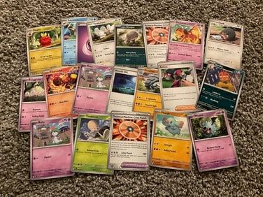 lot of various pokemon cards