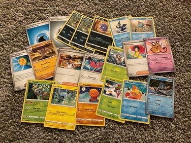 lot of various pokemon cards