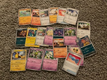 lot of various pokemon cards