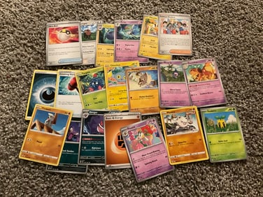 lot of various pokemon cards