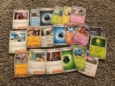 lot of various pokemon cards