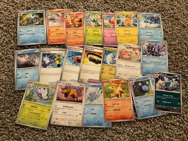 lot of various pokemon cards