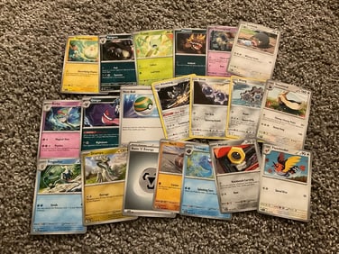 lot of various pokemon cards