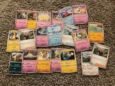lot of various pokemon cards