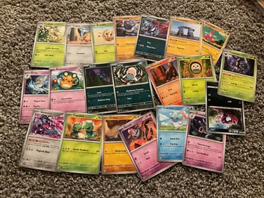 lot of various pokemon cards