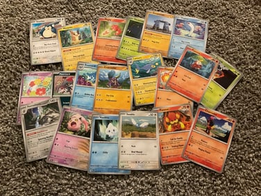 lot of various pokemon cards
