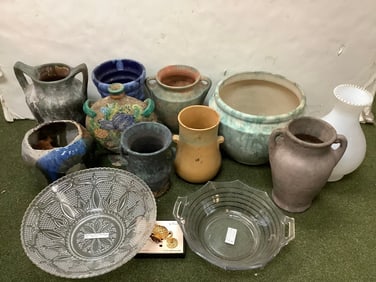 Decorative music chest(13in.tall), snowglobe, decorative ceramics, and more