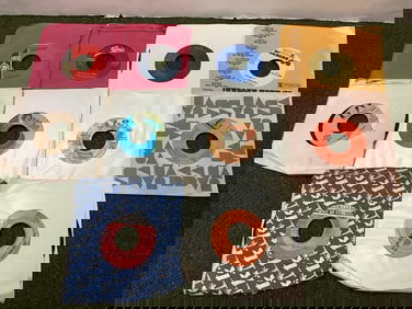 Hand painted cups, plate, pitcher(4in.tall), and more