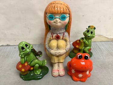 musical figure and water bowl