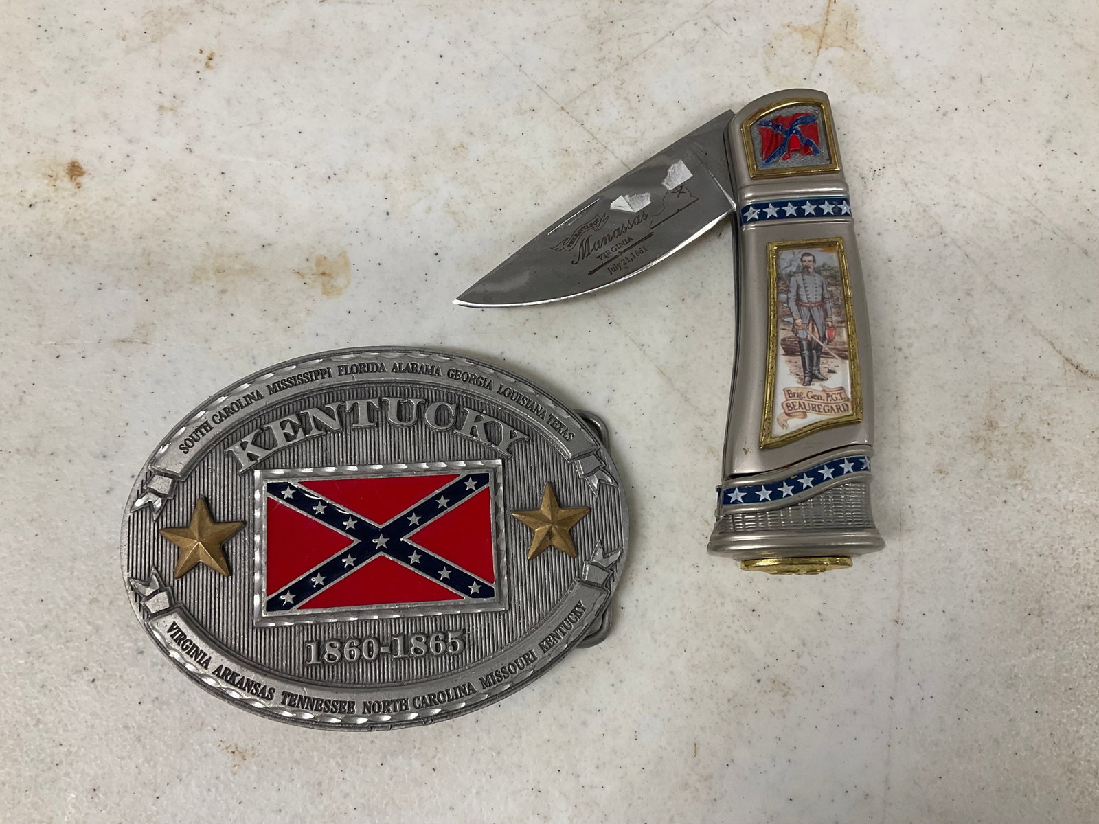 conferate belt bucklet and knief: conferate belt bucklet and knief