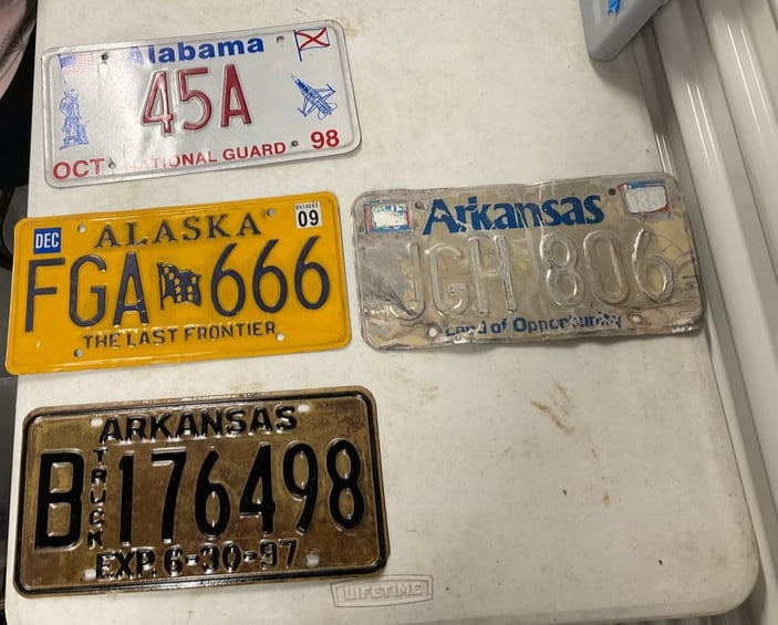 lot of vintage licnese plates (1 of 1)