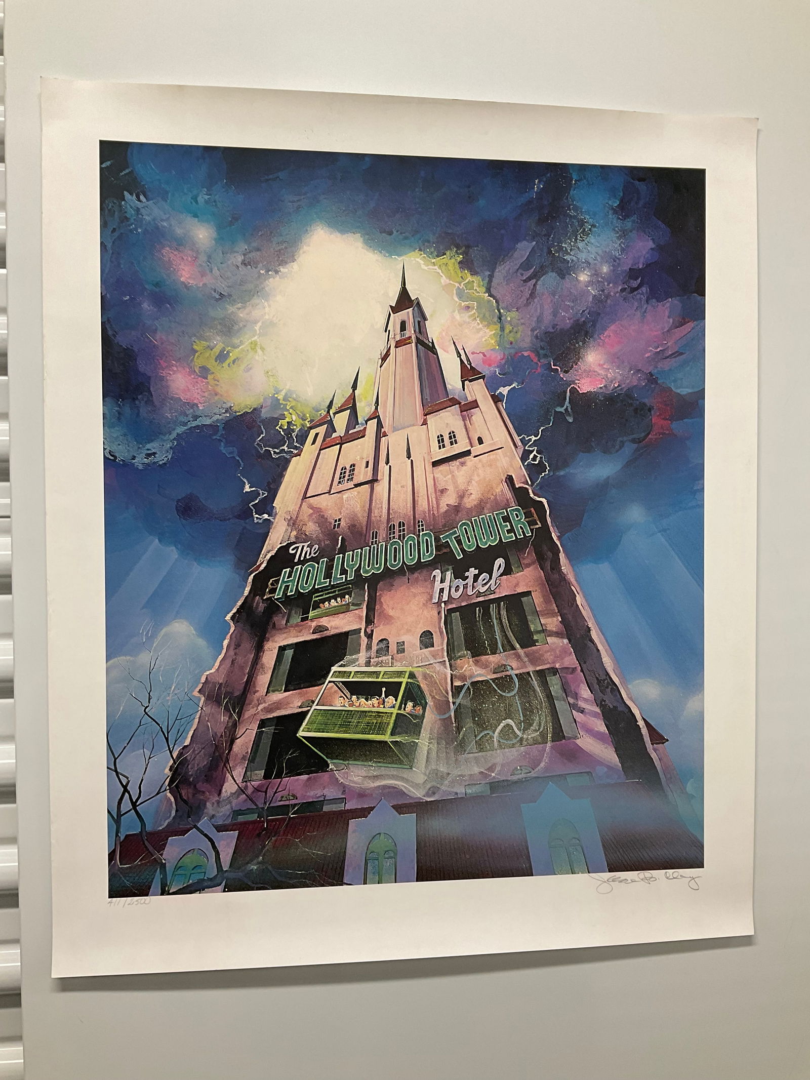 The Tower of Terror lithograph signed 411 out of 2500 20x24: The Tower of Terror lithograph signed 411 out of 2500 20x24