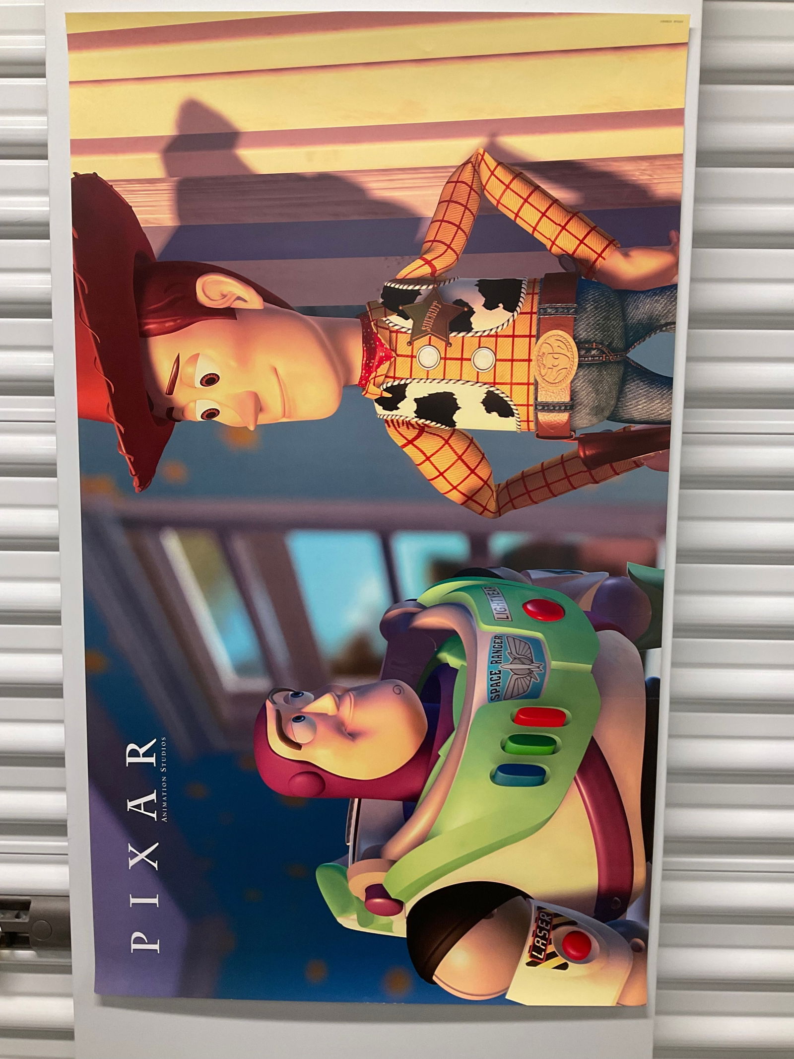 pixar annimation studios toy story woody and buzz lightyear poster 38x23 (1 of 1)