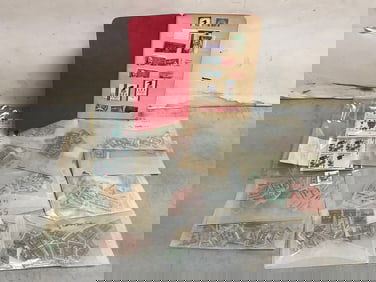 Vintage stamps and stamp book