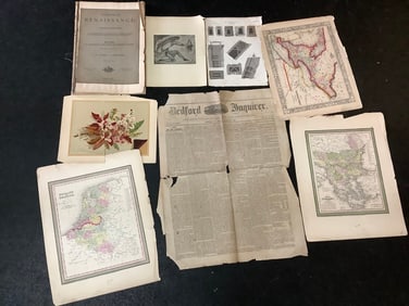 Maps, newspaper article and more