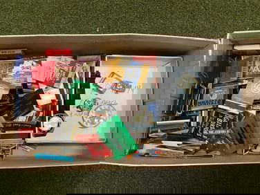 Vintage match books and watches/ watch parts