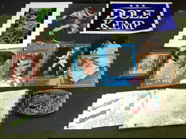 ELVIS prints, costume jewelry, political sign 16x26 and more