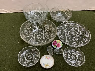 Cut glass / bowl and more 4x10.75 biggest